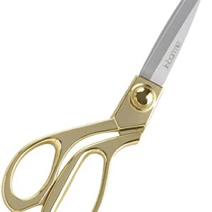 SIRMEDAL Professional Heavy Duty Tailor Scissors 8" Gold Stainless Steel Dressmaker Shears(Gold)