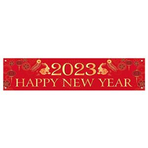 fepito 2023 chinese new year decorations happy chinese new year banner year of rabbit party banner for chinese spring festival decorations indoor outdoor new year party supplies