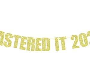 Mastered It 2023 Banner, Masters, Happy Master Degree, Glittery Class of 2023 Graduation Party Decorations Supplies