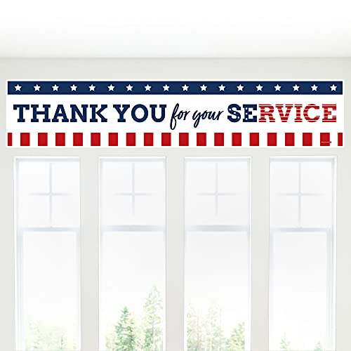 Big Dot of Happiness Happy Veterans Day - Patriotic Decorations Party Banner