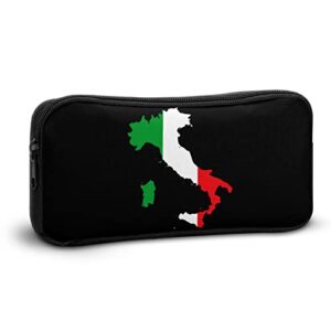 Italian Map Flag Pencil Case Stationery Pen Pouch Portable Makeup Storage Bag Organizer Gift