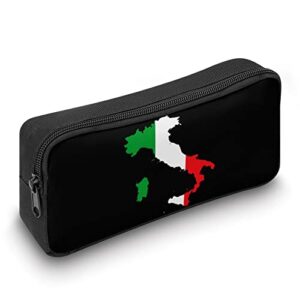 Italian Map Flag Pencil Case Stationery Pen Pouch Portable Makeup Storage Bag Organizer Gift