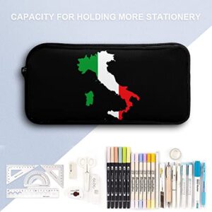 Italian Map Flag Pencil Case Stationery Pen Pouch Portable Makeup Storage Bag Organizer Gift