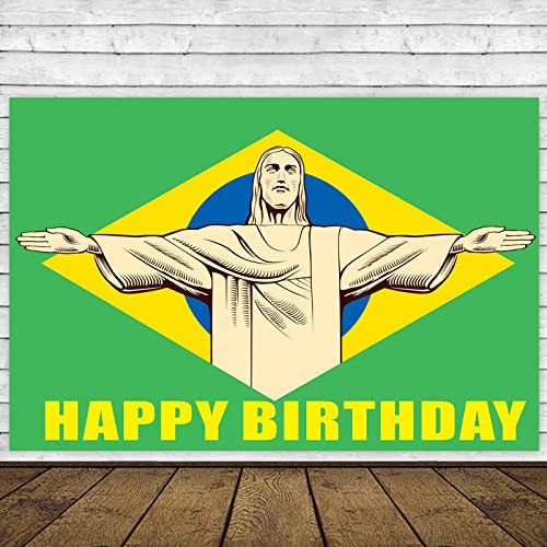 Brazil Independence Day Banner Background Patriotic Events 7th of September Theme Decor Flag for Sports Bars Party Decorations Happy Birthday Brazil Party Photo Booth Props Supplies Backdrop