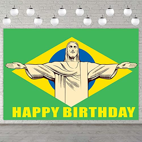 Brazil Independence Day Banner Background Patriotic Events 7th of September Theme Decor Flag for Sports Bars Party Decorations Happy Birthday Brazil Party Photo Booth Props Supplies Backdrop