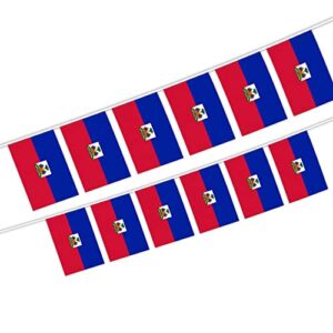 ckexin haiti flags haitian small string pennant banner hanging flags decorations
