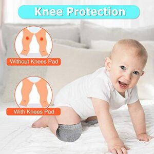 Baby Head Protector & Baby Knee Pads for Crawling, Toddlers Head Safety Pad Cushion Adjustable Backpack, Baby Back Protection for Walking & Crawling, for Age 5-24months, Cute Elephant