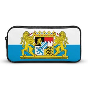 flag of free state of bavaria pencil case stationery pen pouch portable makeup storage bag organizer gift