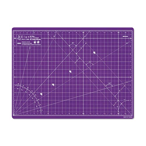 Elan Cutting Mat A3 Pink and Purple, 5-Ply Craft Mat, Self Healing Cutting Mat 18x12, Craft Cutting Board, Art Mat, Imperial Sewing Mat, Quilting Mat, Hobby Mat, for Sewing, Quilting supplies