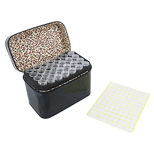 LuckyHigh 84 Slots Diamond Rhinestones Storage Box Rhinestones Painting Accessory 3-Layer Jewelry Beads Case (84)