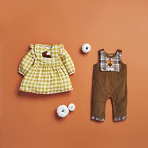 Mud Pie Baby Boys Boy Thanksgiving Corduroy Longall And Reversible Bib, Brown, 3-9 Months, Brown, 3-6 Months US