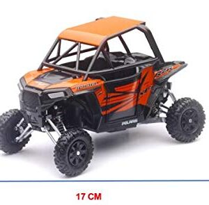 Newray Polaris RZR XP 1000 Bike ATV Dirt Rider 1/18 Scale Pre-Built Model Vehicle Orange