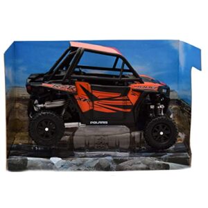 Newray Polaris RZR XP 1000 Bike ATV Dirt Rider 1/18 Scale Pre-Built Model Vehicle Orange