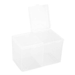 Plastic Craft Organizer Case, Nail Art Organizer - 2 Grids Nail Polish Glitter Powder Piece Cotton Swab Comestic Makeup Remove For Organizer Storage Box