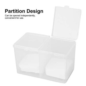 Plastic Craft Organizer Case, Nail Art Organizer - 2 Grids Nail Polish Glitter Powder Piece Cotton Swab Comestic Makeup Remove For Organizer Storage Box