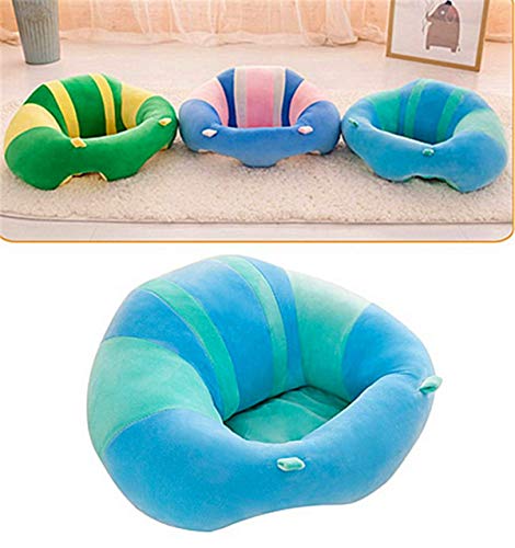 SealSee Baby Support Seat Sofa Plush Soft Animal Shaped Baby Learning to Sit Chair Keep Sitting Posture Comfortable for 3-16 Months Baby (Blue)