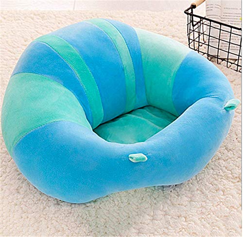 SealSee Baby Support Seat Sofa Plush Soft Animal Shaped Baby Learning to Sit Chair Keep Sitting Posture Comfortable for 3-16 Months Baby (Blue)