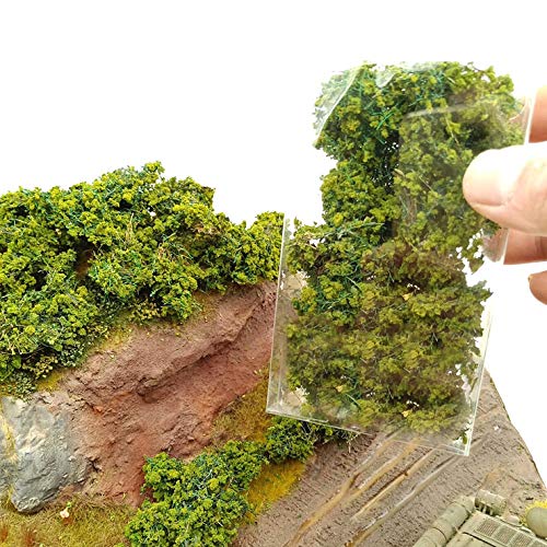 DIY Miniature Shrubs Bushes Foliage Terrain Model Kit Sand Table Simulation Landscape War Gaming Terrain Decoration Railroad Scenery War Gaming Scenery