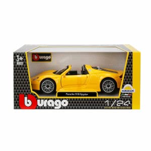 Bburago 1:24 Scale Porsche 918 Spyder Diecast Vehicle (Colors May Vary)