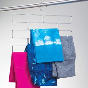 iDesign Trio Tiered Legging Hanging Organizer for Closet - Chrome