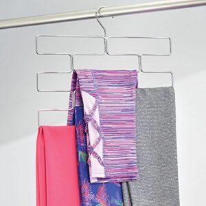 iDesign Trio Tiered Legging Hanging Organizer for Closet - Chrome