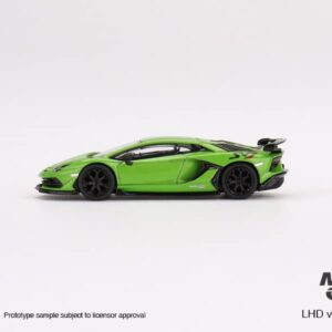 True Scale Miniatures Model Car Compatible for Lamborghini Aventador SVJ Verde Mantis 1/64 Diecast Model Car MGT00391