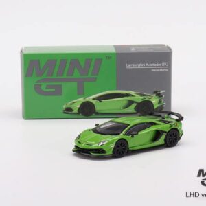 True Scale Miniatures Model Car Compatible for Lamborghini Aventador SVJ Verde Mantis 1/64 Diecast Model Car MGT00391