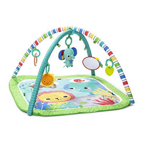 Bright Starts Wild Wiggles Activity Gym & Play Mat with Take-Along Toys, Ages Newborn +