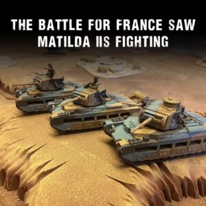 Wargames Delivered Bolt Action Miniatures Matilda II Troop Set. 28mm WWII Miniature Models and Army Tank Models for Tabletop Wargaming, and Model War by Warlord Games