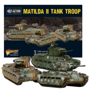 wargames delivered bolt action miniatures matilda ii troop set. 28mm wwii miniature models and army tank models for tabletop wargaming, and model war by warlord games