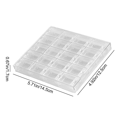 20 Grids Jewelry Storage Box Multifunctional Jewelry Bead Organizer Detachable Diamond Storage Container for Earrings Necklaces Beads Rings