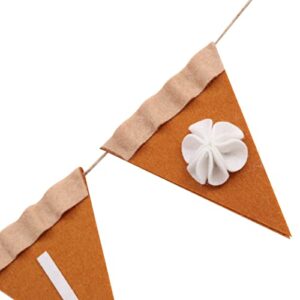 Felt Pumpkin Pie Thankful Banner - Thanksgiving Decorations, Pumpkin Spice Garland, Thankful Banner for Mantle, Fall decorations for home