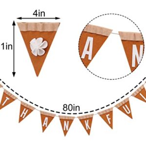 Felt Pumpkin Pie Thankful Banner - Thanksgiving Decorations, Pumpkin Spice Garland, Thankful Banner for Mantle, Fall decorations for home