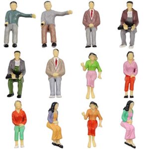 p25s 12pcs all seated 1:25 painted passengers figures g scale person for model railway trains