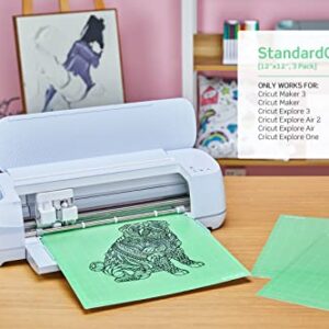 Craft World 3 Pieces Standardgrip Cutting Mats 12x12 for Cricut Maker 3/Maker/Explore 3/Air 2/Air/One, Sturdy Cutting Mats for Crafts