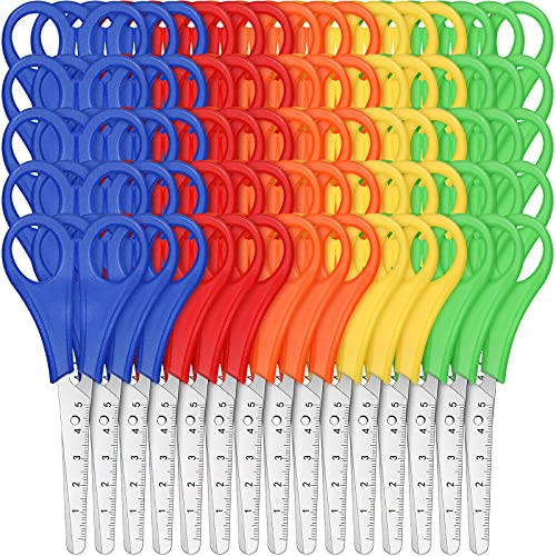 150 Pack Scissors Bulk Scissors 5 Inch Blunt Tip Kids Safety Bulk Pack of Scissors for School Craft Projects