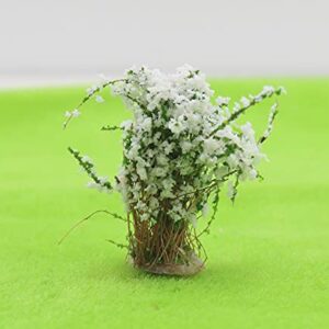 Warmtree 8 Pcs DIY Miniature Colorful Flower Cluster Miniature Shrubs Bushes Static Grass Tufts for Train Landscape Railroad Scenery Sand Military Layout Model Miniature Bases and Dioramas