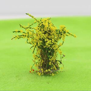 Warmtree 8 Pcs DIY Miniature Colorful Flower Cluster Miniature Shrubs Bushes Static Grass Tufts for Train Landscape Railroad Scenery Sand Military Layout Model Miniature Bases and Dioramas