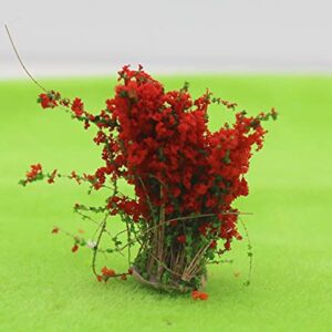 Warmtree 8 Pcs DIY Miniature Colorful Flower Cluster Miniature Shrubs Bushes Static Grass Tufts for Train Landscape Railroad Scenery Sand Military Layout Model Miniature Bases and Dioramas