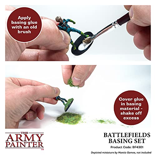 The Army Painter Battlefields Basing Set - Terrain Model Kit for Miniature Terrain Bases - Diorama Supplies with Landscape Rocks, Scenic Sand, Model Grass, Tufts & Free Basing Glue