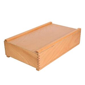 Durable Wooden Art Supply Box, Multipurpose Large Capacity Drawing Tool Case, for School Students Home Artists