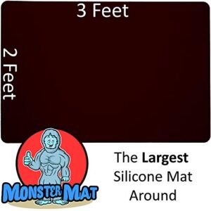 MonsterMat 36x24 Inch Extra Large Silicone Table Protector Craft Mat for Painting, Clay, Projects, Arts and Crafts and More. Easy Clean Up and Rolls for Storage. Largest Mat Available