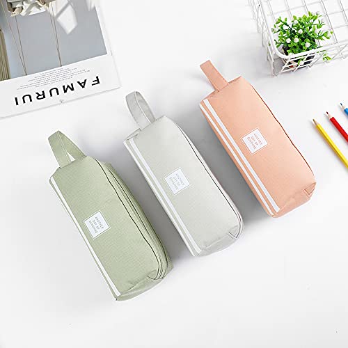 Large Capacity Canvas Pencil Pen Case Stationery Pouch Pen Bag Stationary Case Organizer Cases Makeup Cosmetic Bag