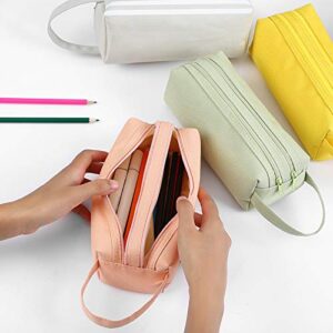 Large Capacity Canvas Pencil Pen Case Stationery Pouch Pen Bag Stationary Case Organizer Cases Makeup Cosmetic Bag