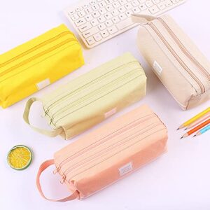 Large Capacity Canvas Pencil Pen Case Stationery Pouch Pen Bag Stationary Case Organizer Cases Makeup Cosmetic Bag