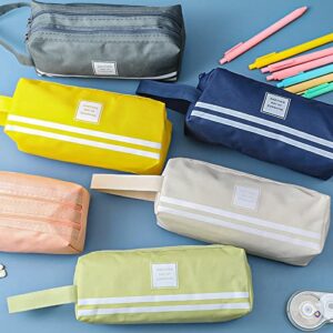 Large Capacity Canvas Pencil Pen Case Stationery Pouch Pen Bag Stationary Case Organizer Cases Makeup Cosmetic Bag