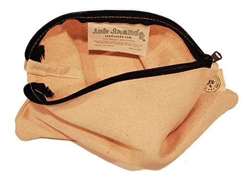 Ink Trendz® Infertility Warrior IVF IUI Makeup Bag, Pencil Pouch Hemp Canvas Zipper Pouch 7" x 9" (Worth Every Shot)