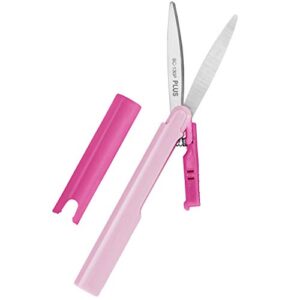 plus pen style non stick compact tsa twiggy scissors with cover rose