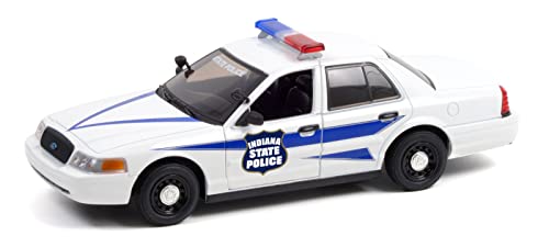 Collectibles Greenlight 85543 Hot Pursuit - 2008 Crown Victoria Police Interceptor - Indiana State Police (ISP) 1:24 Scale