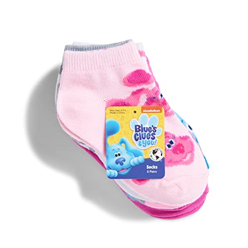 Nickelodeon Baby Girls Blue's Clues & You 5 Pack Shorty Casual Sock, Grey, 5-6.5 US